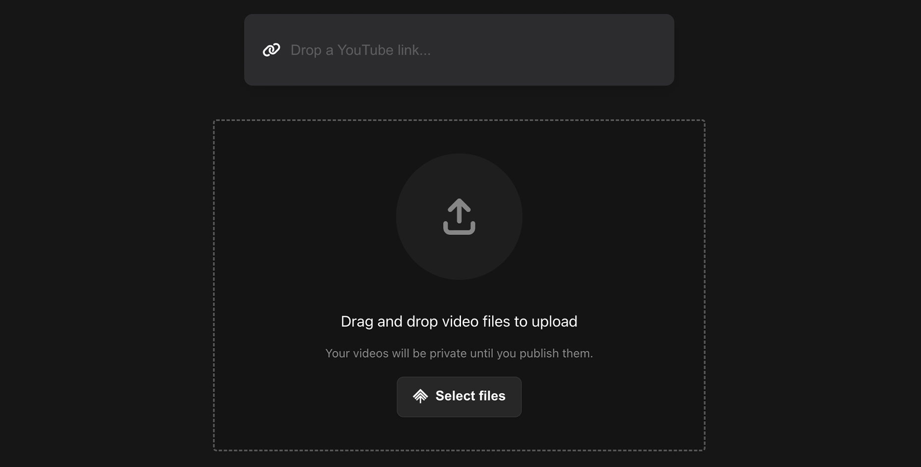 Local files and YouTube links processed side by side