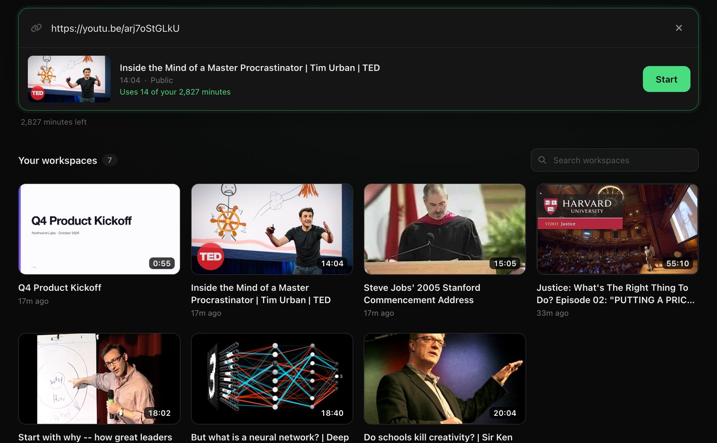 A YouTube link pasted into Bumpups, showing the video, its length, and a Start button
